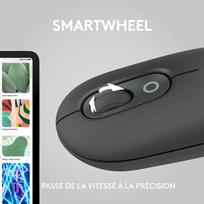 Souris optique Bluetooth POP Logitech - Graphite