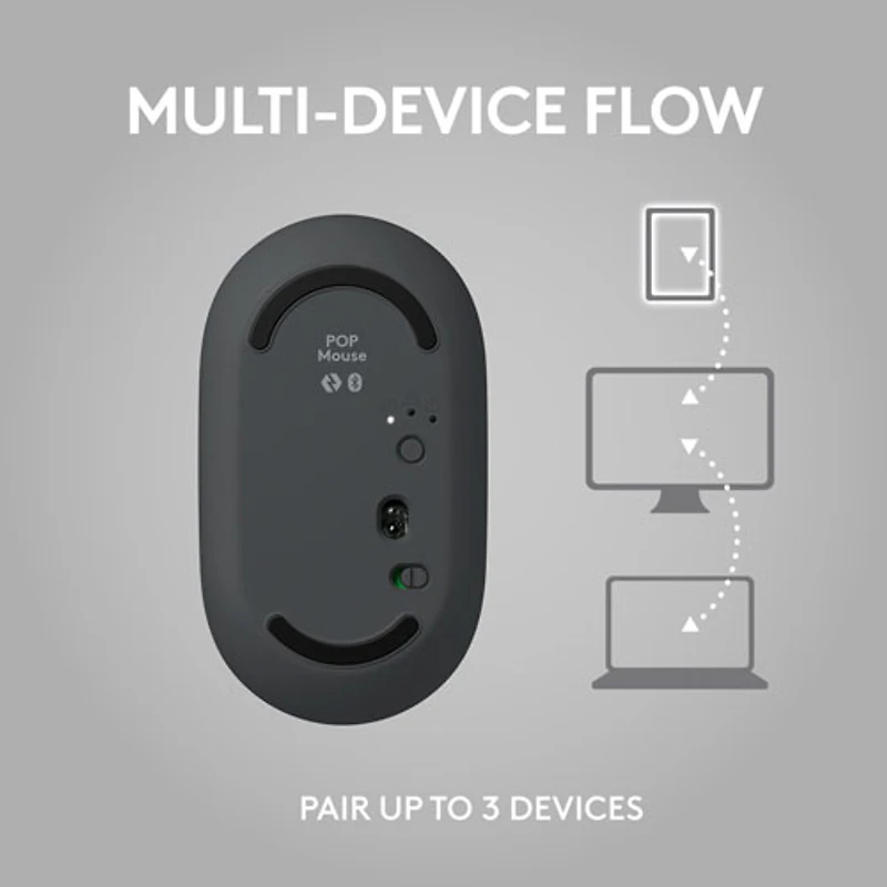 Souris optique Bluetooth POP Logitech - Graphite
