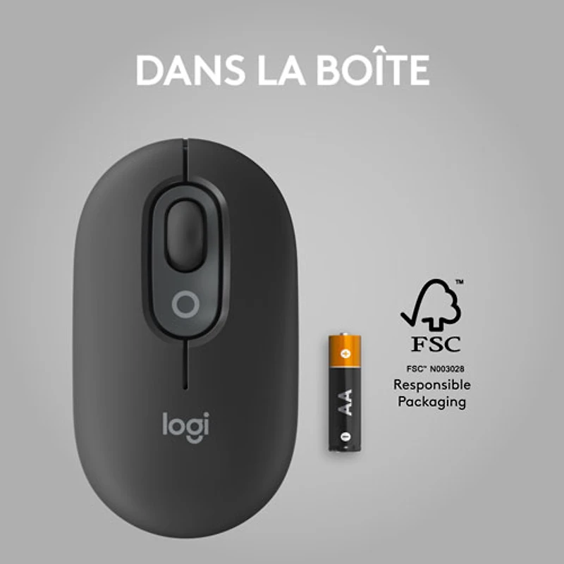 Souris optique Bluetooth POP Logitech - Graphite