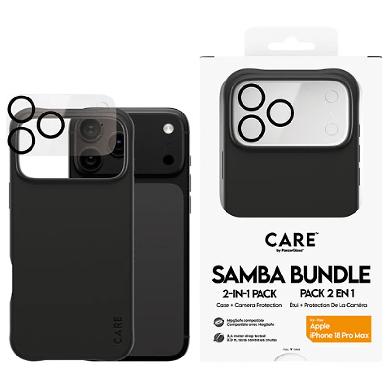 PanzerGlass Care Samba Bundle for iPhone 18 Pro Max - Black