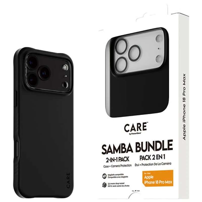PanzerGlass Care Samba Bundle for iPhone 18 Pro Max - Black