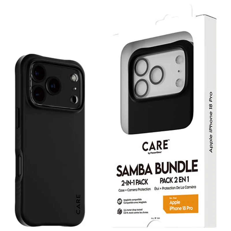 PanzerGlass Care Samba Bundle for iPhone 18 Pro - Black