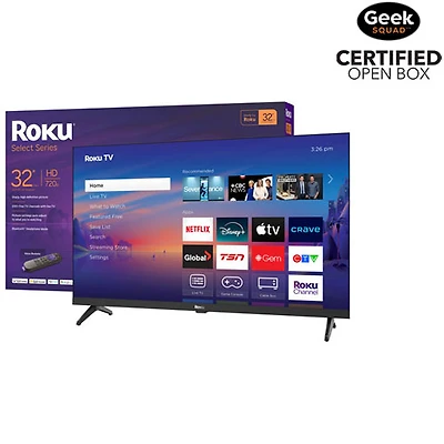 Open Box - Roku 32" Select Series 720p HD LED Roku TV Smart TV (32R2D5CA) - 2025