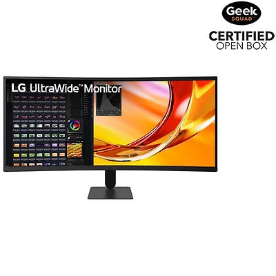 Open Box - LG UltraWide 34" 1440p WQHD 120Hz 5ms GTG Curved LCD AMD FreeSync Monitor (34U601B) - Black