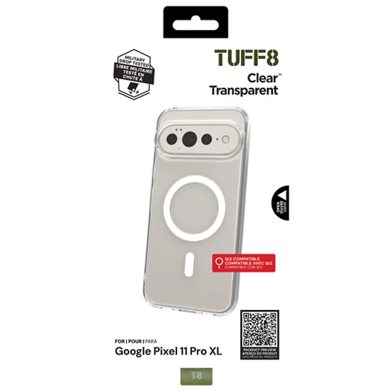 Tuff8 Fitted Hard Shell Case for Pixel 11 Pro XL - Clear