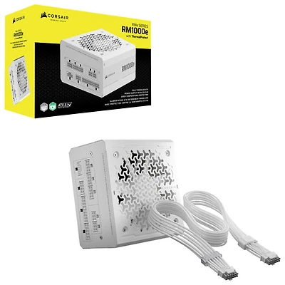Bloc d’alimentation ATX modulaire Corsair RM1000e de 1 000 W avec câble ThermalProtect 12V-2x6
