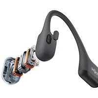 Shokz OpenRun Air 2 On-Ear True Wireless Headphones - 10 Hour Playtime, Water Resistant, Ideal for Sports, with Built-in Mic, Black