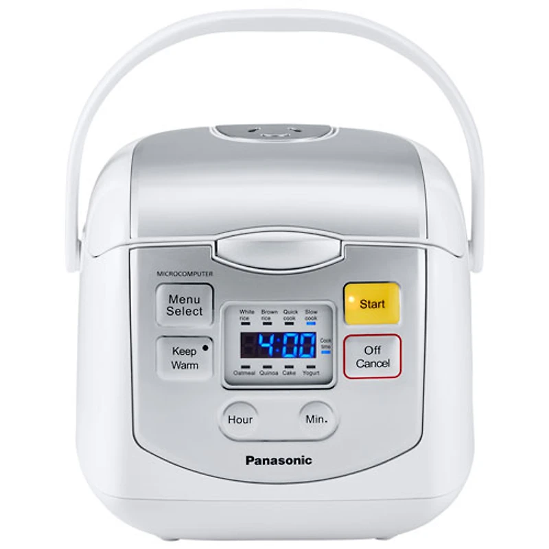 Cuiseur à riz multifonction Panasonic (SRZC075W) - 4 tasses - Blanc / Argent