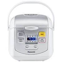 Cuiseur à riz multifonction Panasonic (SRZC075W) - 4 tasses - Blanc / Argent