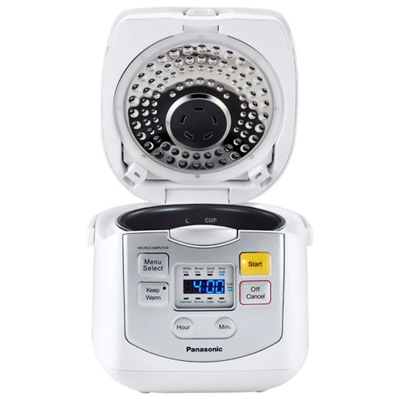 Cuiseur à riz multifonction Panasonic (SRZC075W) - 4 tasses - Blanc / Argent