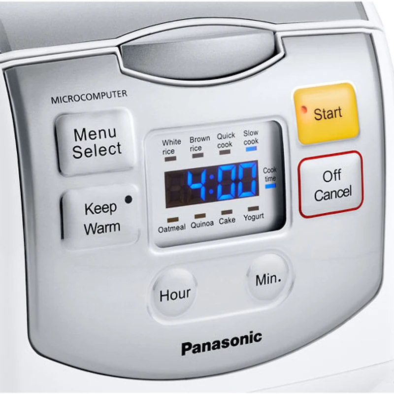 Cuiseur à riz multifonction Panasonic (SRZC075W) - 4 tasses - Blanc / Argent