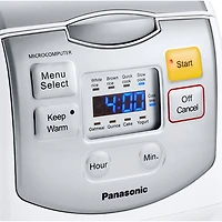 Cuiseur à riz multifonction Panasonic (SRZC075W) - 4 tasses - Blanc / Argent