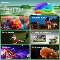 Hisense 32" QD4HSR HD LED QLED Roku TV Smart TV (32QD4HSR) - 2026 - Great for Sports & Gaming