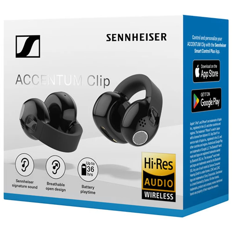 Sennheiser ACCENTUM Clip Open Ear True Wireless Earbuds - Black