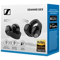 Sennheiser ACCENTUM Clip Open Ear True Wireless Earbuds - Black