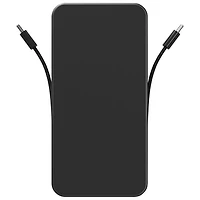 Mophie Powerstation Plus UItra 10000 mAh 30W USB-C Power Bank with 2 Built-In USB-C Cables - Black