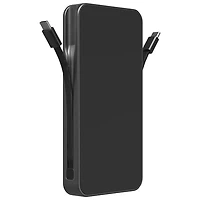 Mophie Powerstation Plus UItra 10000 mAh 30W USB-C Power Bank with 2 Built-In USB-C Cables - Black