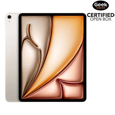 Boîte ouverte - Apple iPad Air M4 de 13 po, 128 Go, Wi-Fi 7 (8e génération) - Lumière stellaire
