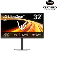 Boîte ouverte - Moniteur de jeu LG UltraGear G6 DEL IPS QHD 1440p de 32 po (32G620B) - G-Sync/FreeSync Premium - 1 ms GTG - 200 Hz