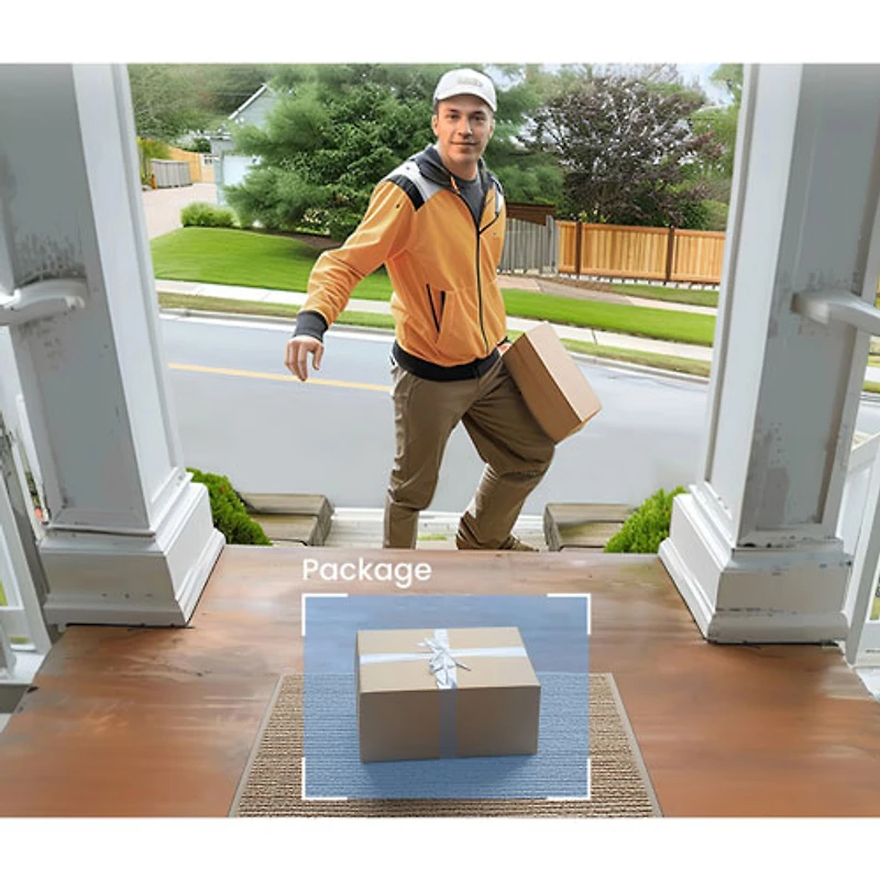 Aosu V8E Wi-Fi 2K Video Doorbell with Indoor Chime - White