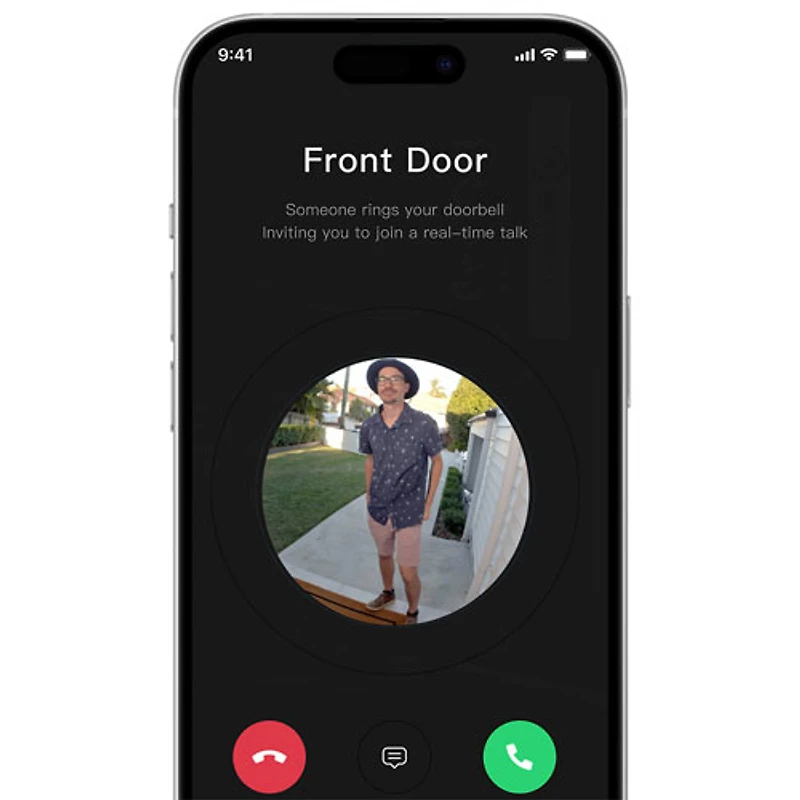 Aosu V8E Wi-Fi 2K Video Doorbell with Indoor Chime - White