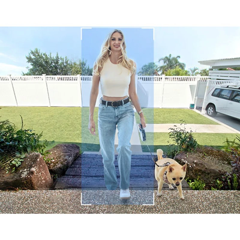 Aosu V8E Wi-Fi 2K Video Doorbell with Indoor Chime - White