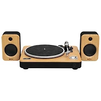 House Of Marley Stir It Up Wireless 2+ Belt Drive Bluetooth Turntable with Speakers - Signature Black