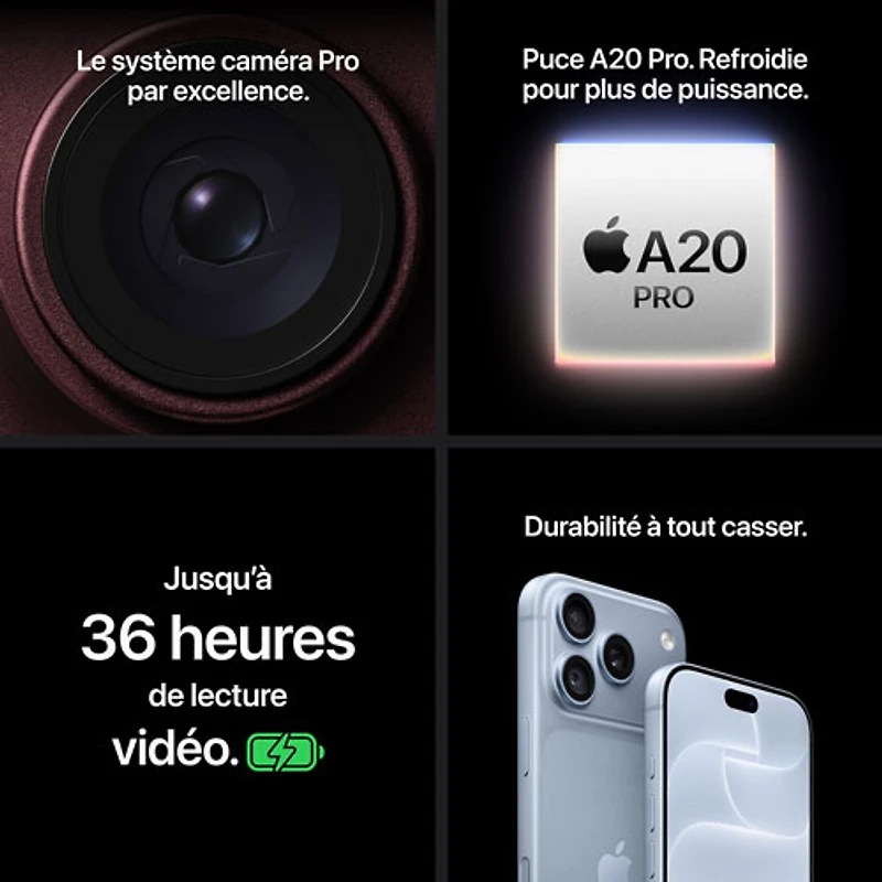Bell Apple iPhone 18 Pro 256GB - Glacier - Monthly Financing