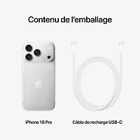 Bell Apple iPhone 18 Pro 1TB - Silver - Monthly Financing
