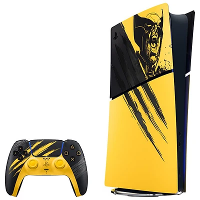 PlayStation 5 Digital Edition 825GB Console Marvel’s Wolverine Battle Yellow Limited Edition Bundle