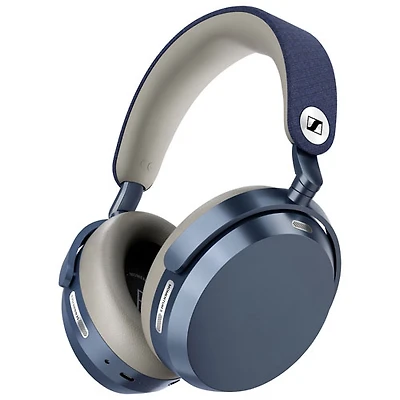 Sennheiser MOMENTUM 5 Over-Ear Noise Cancelling True Wireless Headphones - 40 Hour Playtime, Water Resistant, with Built-in Mic, Denim