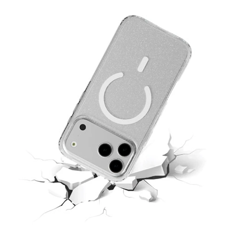 Tuff8 Fitted Hard Shell Case with MagSafe for iPhone 18 Pro Max - Clear Sparkle