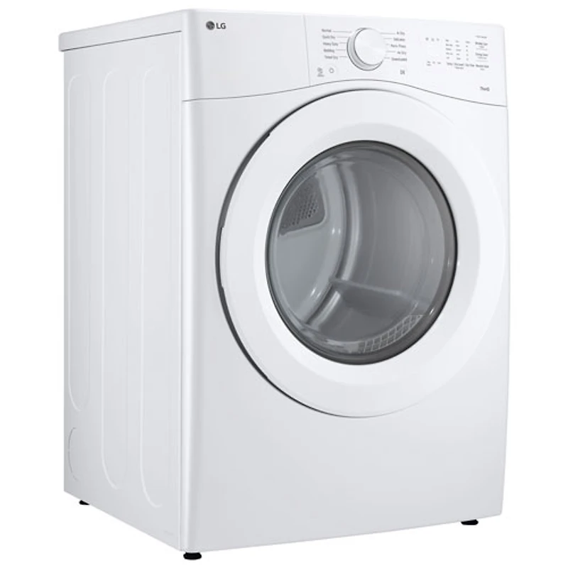 LG 7.4 Cu. Ft. Electric Dryer with Moisture Sensing, Energy Star & Wi-Fi (DLE3420W) - White