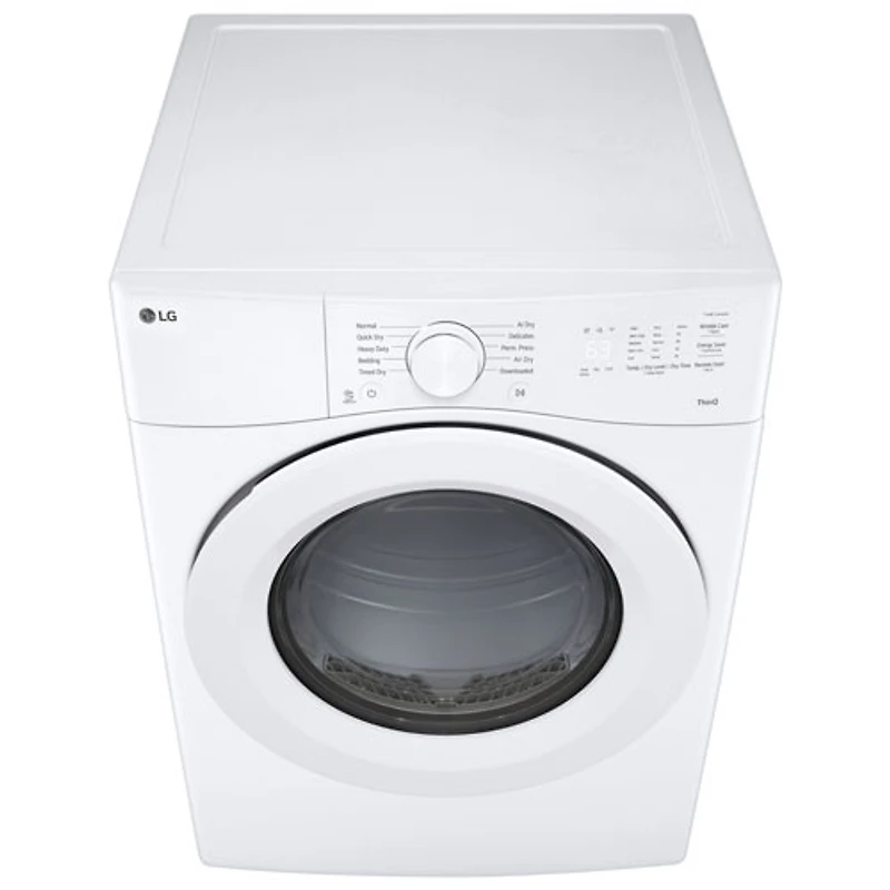 LG 7.4 Cu. Ft. Electric Dryer with Moisture Sensing, Energy Star & Wi-Fi (DLE3420W) - White