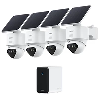 Aosu SolarCam T2 Ultra Wire-Free Outdoor Security Camera System with Hub, Cameras and Colour Night Vision