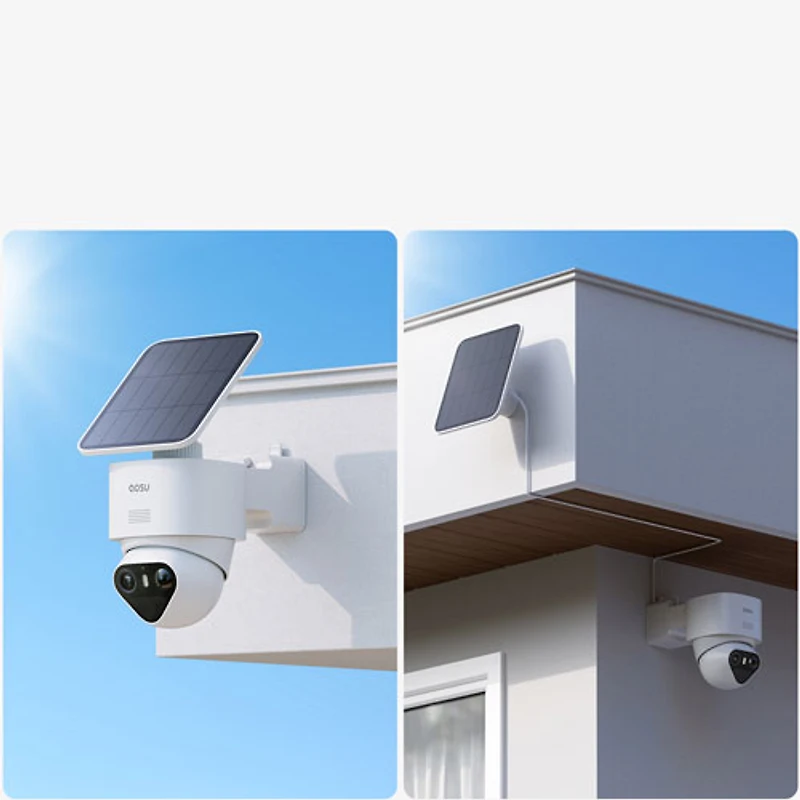Aosu SolarCam T2 Ultra Wire-Free Outdoor Security Camera System with Hub, Cameras and Colour Night Vision