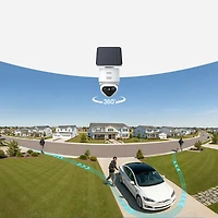 Aosu SolarCam T2 Ultra Wire-Free Outdoor Security Camera System with Hub, Cameras and Colour Night Vision