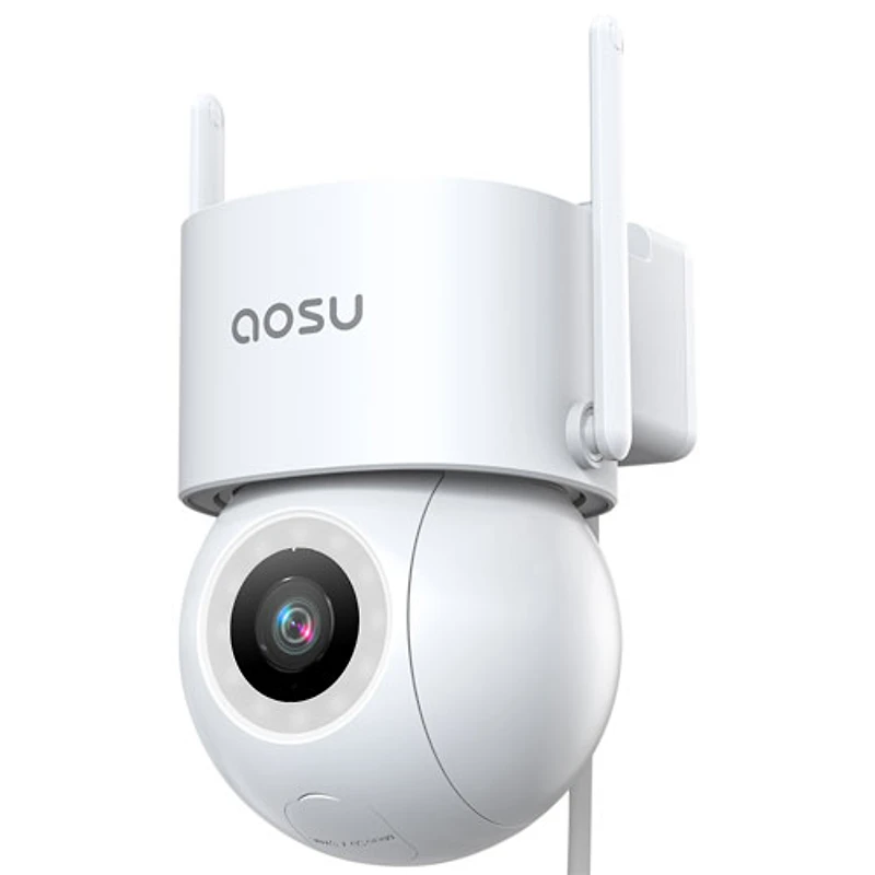 AOSU C5E Wired Outdoor Security Camera with Colour Night Vision and 360° Viewing - White