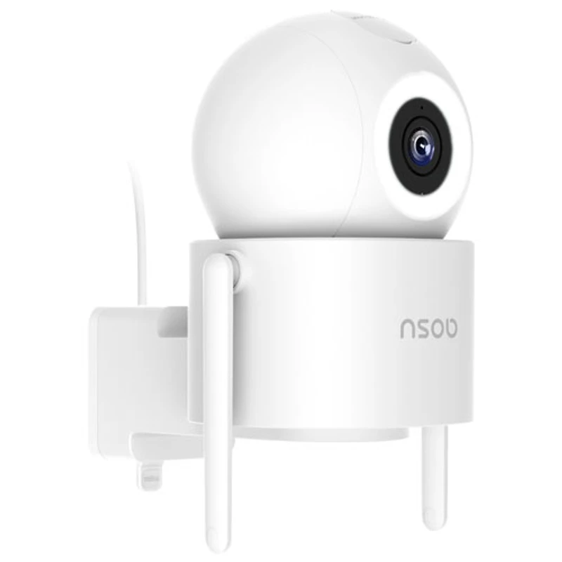 AOSU C5E Wired Outdoor Security Camera with Colour Night Vision and 360° Viewing - White