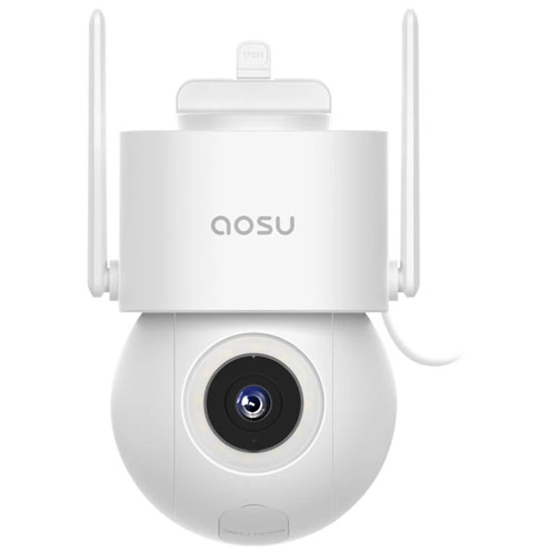AOSU C5E Wired Outdoor Security Camera with Colour Night Vision and 360° Viewing - White