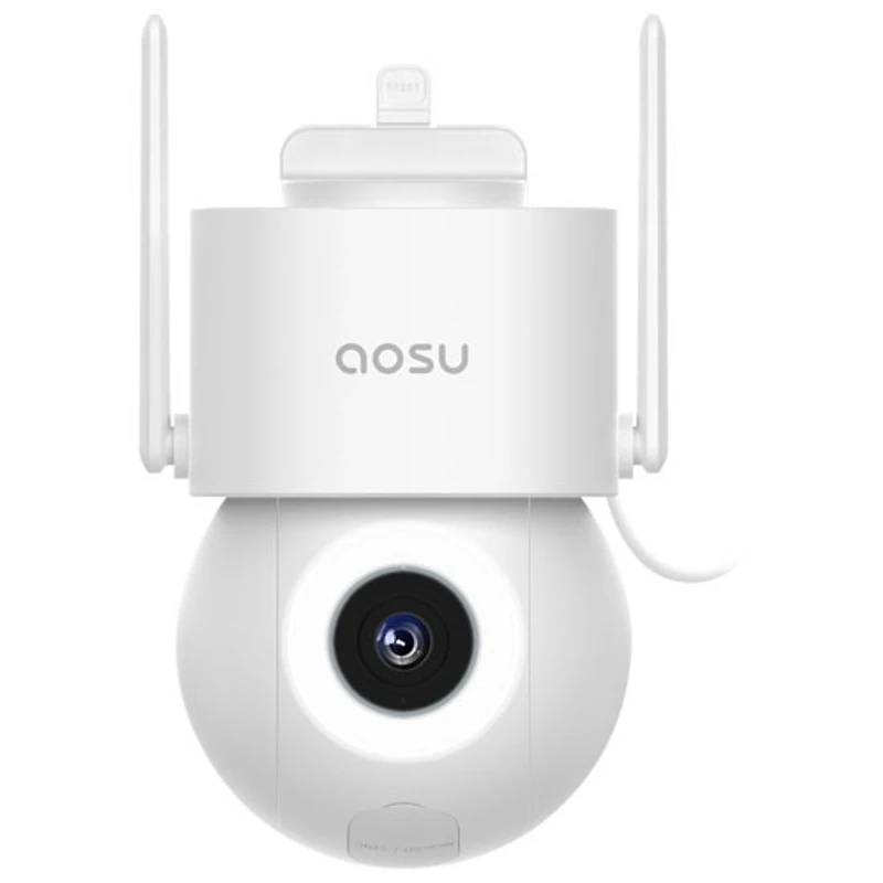 AOSU C5E Wired Outdoor Security Camera with Colour Night Vision and 360° Viewing - White