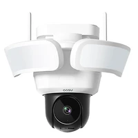 Aosu Wired Outdoor Smart Floodlight Security Camera with 360° Pan & Tilt and Colour Night Vision