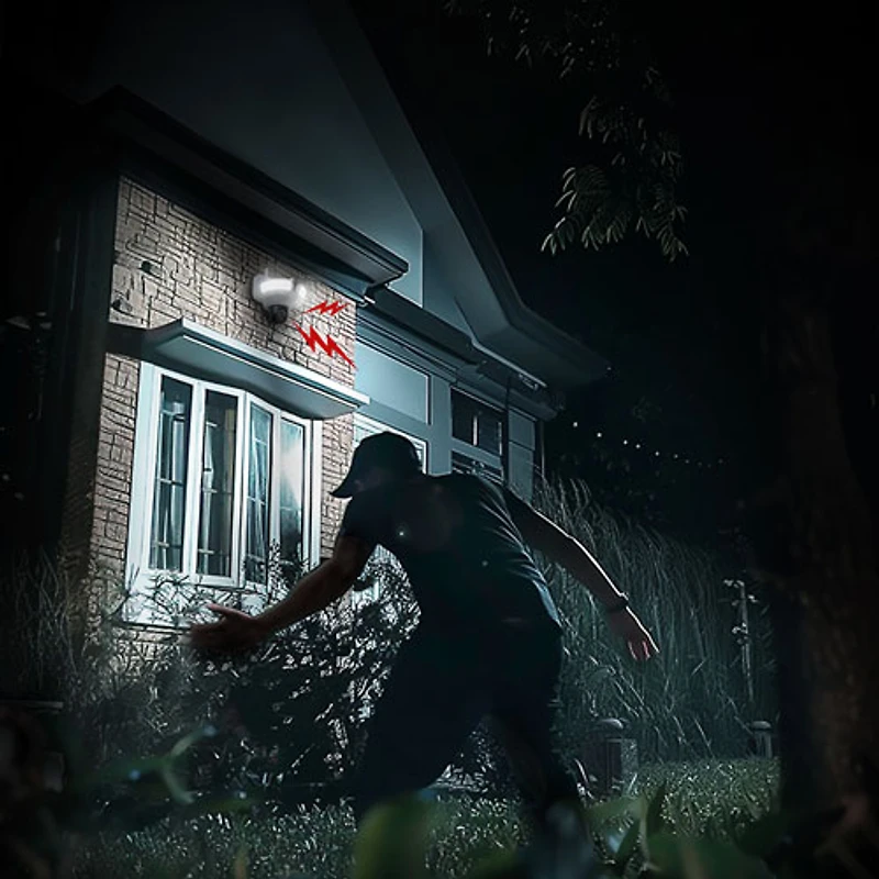 Aosu Wired Outdoor Smart Floodlight Security Camera with 360° Pan & Tilt and Colour Night Vision