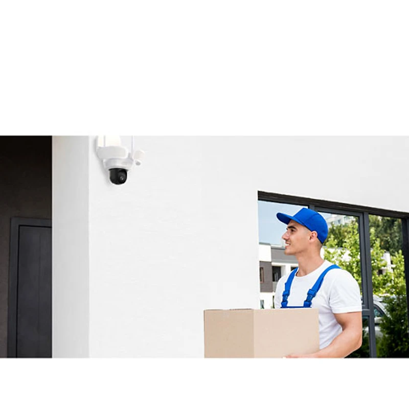 Aosu Wired Outdoor Smart Floodlight Security Camera with 360° Pan & Tilt and Colour Night Vision