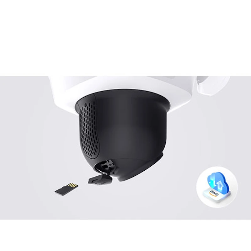Aosu Wired Outdoor Smart Floodlight Security Camera with 360° Pan & Tilt and Colour Night Vision
