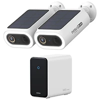 AOSU SolarCam P1 Max Kit Outdoor 4K Wireless Solar Security Cameras with Hub, Colour Night Vision and 2-Way Audio