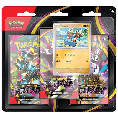 Pokémon TCG: Mega Evolution Pitch Black Three-Booster Blister Pack Set