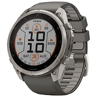 Montre intelligente multisports GPS Garmin fēnix 9 Pro Solar de 51 mm - Argent / Gris galet / Gris argenté