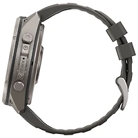 Montre intelligente multisports GPS Garmin fēnix 9 Pro Solar de 51 mm - Argent / Gris galet / Gris argenté