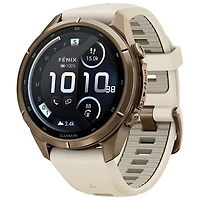 Garmin fēnix 9 Pro 43mm Sapphire AMOLED GPS Multisport Smartwatch - Gold / Cream / French Grey